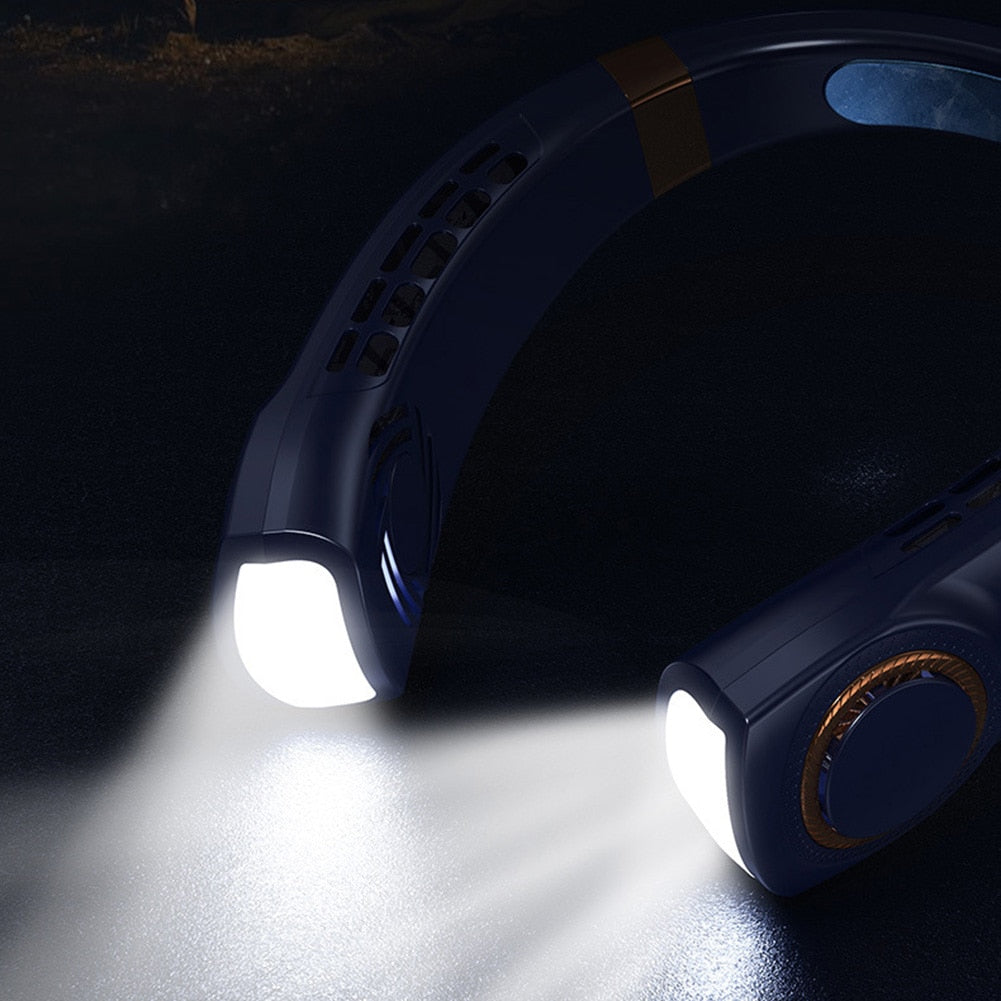 neck fan product in the dark light